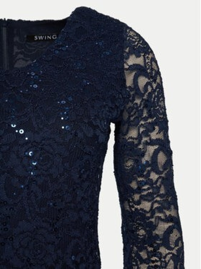Swing Sukienka koktajlowa 5AI08900 Granatowy Regular Fit