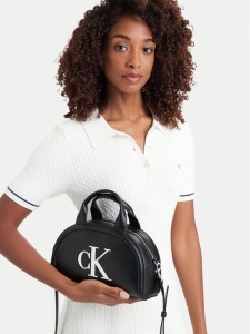 Calvin Klein Torebka Bold Ck Dome Crossbody LV04F3895G Czarny