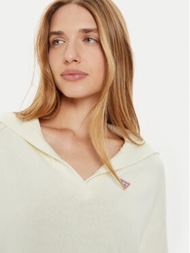 Guess Jeans Sweter W4BR14 Z3HM1 Écru Regular Fit