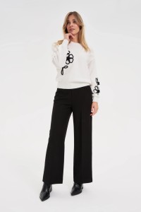 Spodnie z szerokimi nogawkami czarne