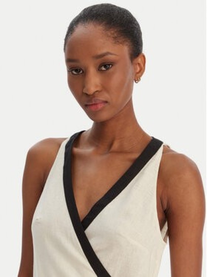 Seafolly Sukienka letnia Beach Bound 55589-DR Beżowy Slim Fit