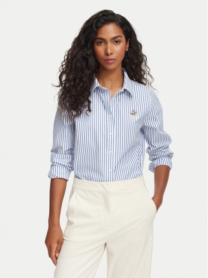 Beverly Hills Polo Club Koszula P-SS26W-SH0005 Niebieski Regular Fit