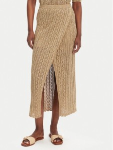 TWINSET Spódnica midi 251TT3192 Beżowy Slim Fit