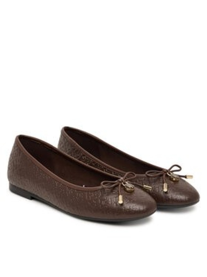 Tommy Hilfiger Baleriny Th Charm Monogram Ballerina FW0FW09683 Brązowy