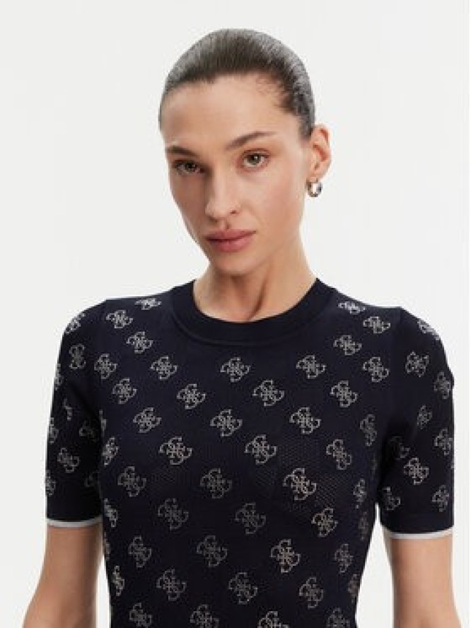 Guess Sweter W5GR20 Z3D60 Granatowy Regular Fit