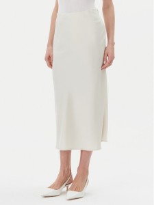 YAS Spódnica trapezowa Pella 26030737 Beżowy Regular Fit