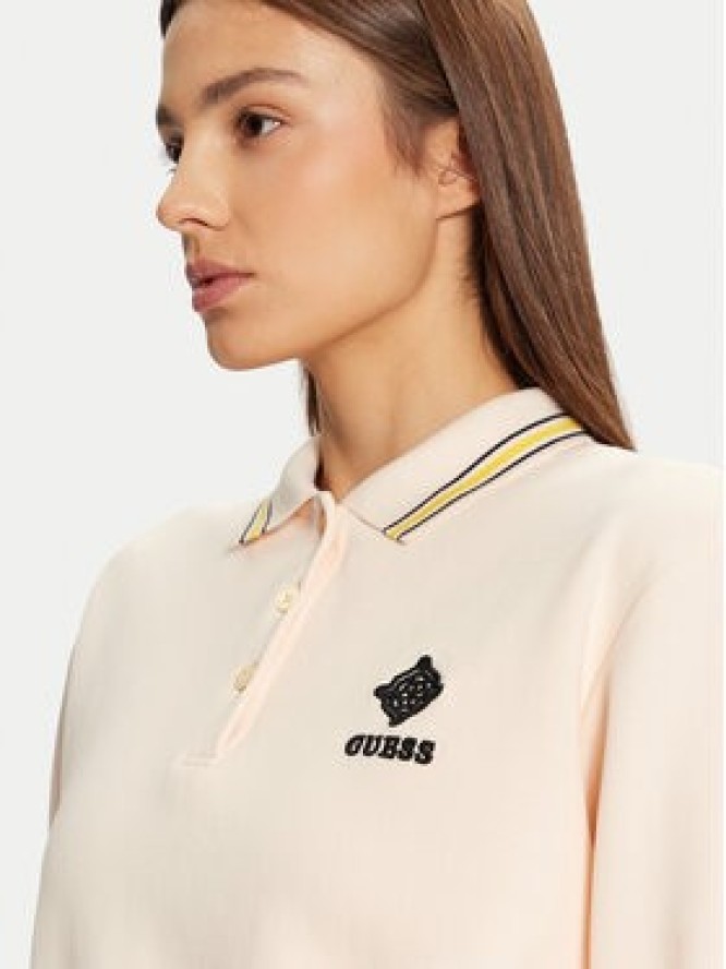 Guess Bluza V5RQ01 KCLD1 Écru Regular Fit