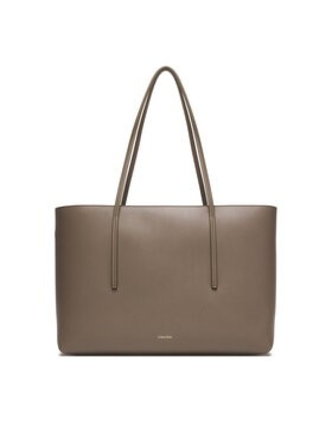 Calvin Klein Torebka Foil Logo Tote W/Pouch LV04F3274G Beżowy