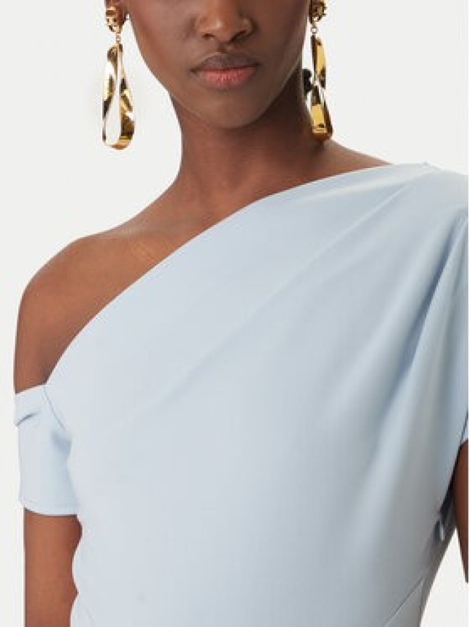 Rinascimento Sukienka koktajlowa CFC0127793003 Błękitny Slim Fit