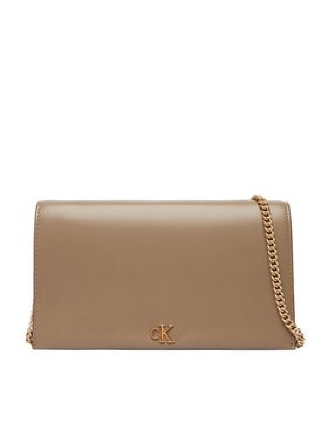 Calvin Klein Torebka Ck Wallet On Chain LV04F3319G Beżowy