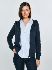 Bluza damska z kapturem granatowa Laurisana 403
