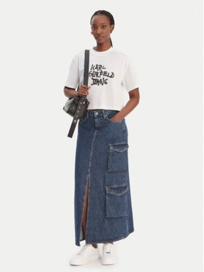 Karl Lagerfeld Jeans T-Shirt B1W17054 Biały Relaxed Fit