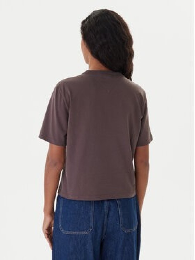 Tommy Jeans T-Shirt Badge DW0DW22202 Brązowy Boxy Fit