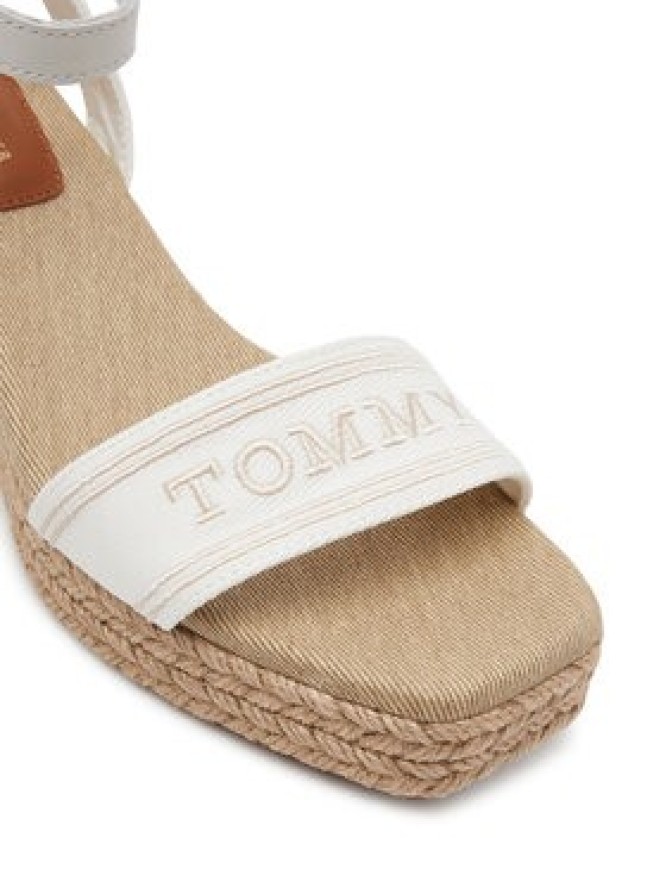 Tommy Hilfiger Espadryle Tommy Hilfiger Espad Mid Wedge FW0FW08805 Écru
