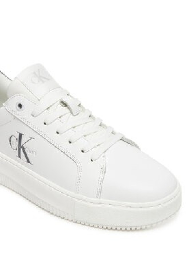 Calvin Klein Jeans Sneakersy Chunky Cupsole Lth Silver YW0YW01876 Biały