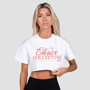 Koszulka damska fitness oversize Thrive Cropped