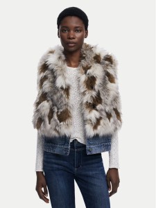 Desigual Bezrękawnik Bunny 25WWEW57 Beżowy Regular Fit