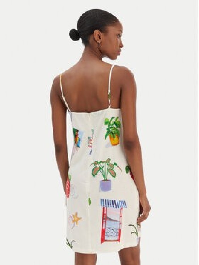 Seafolly Sukienka letnia La Boca 55652-DR Écru Regular Fit