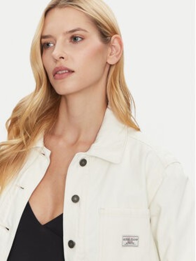 Guess Jeans Kurtka jeansowa W4BN65 D5J31 Biały Regular Fit