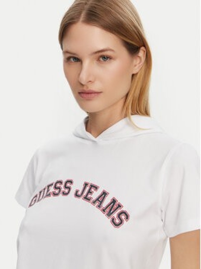 Guess Jeans T-Shirt W5GP28 J1314 Biały Regular Fit
