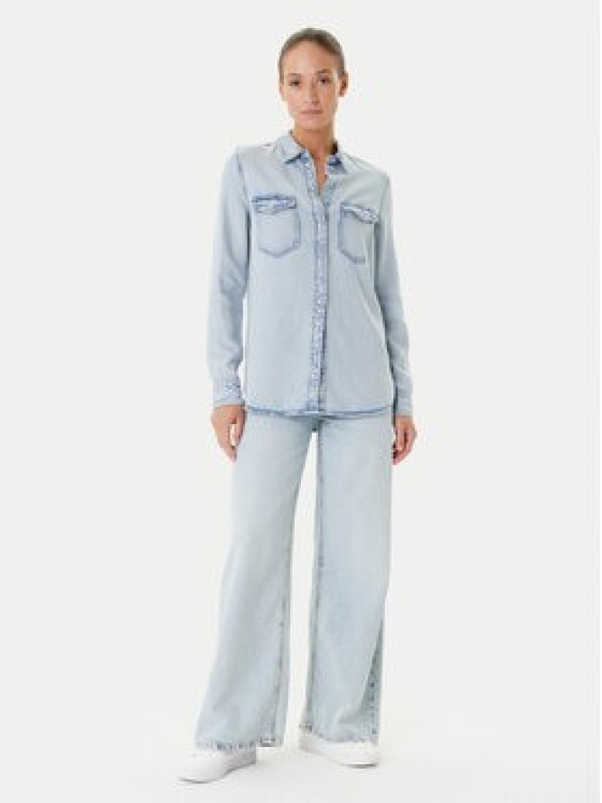 Guess Koszula jeansowa W5YH33 D4N61 Niebieski Regular Fit