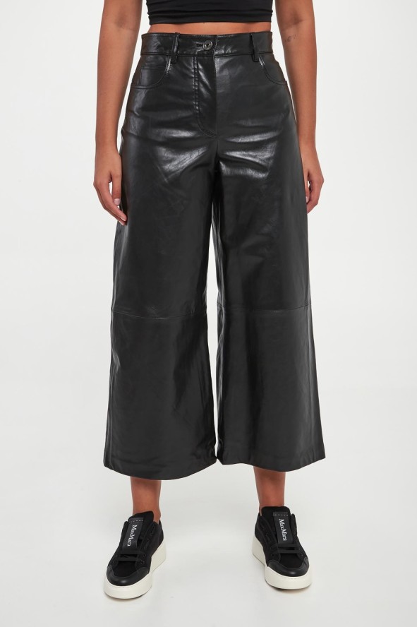 Spodnie damskie skórzane Blanc WEEKEND MAX MARA