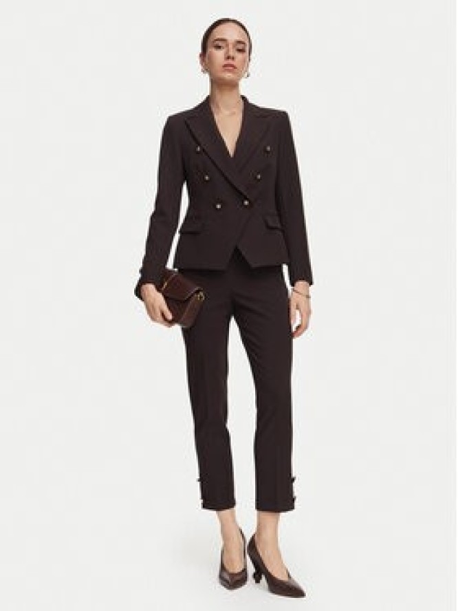 Rinascimento Spodnie capri CFC0130137003 Brązowy ciemny Slim Fit