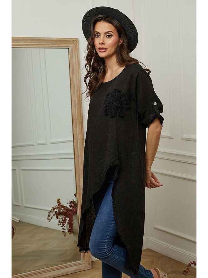Plume Lniana tunika "Galopine" w kolorze czarnym rozmiar: XXL