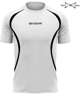 Koszulka do biegania unisex Givova Running Biało-czarna Biało-czarna