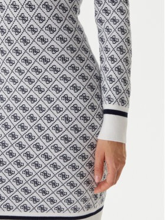 Guess Sukienka dzianinowa W5BK25 Z3JD2 Écru Slim Fit