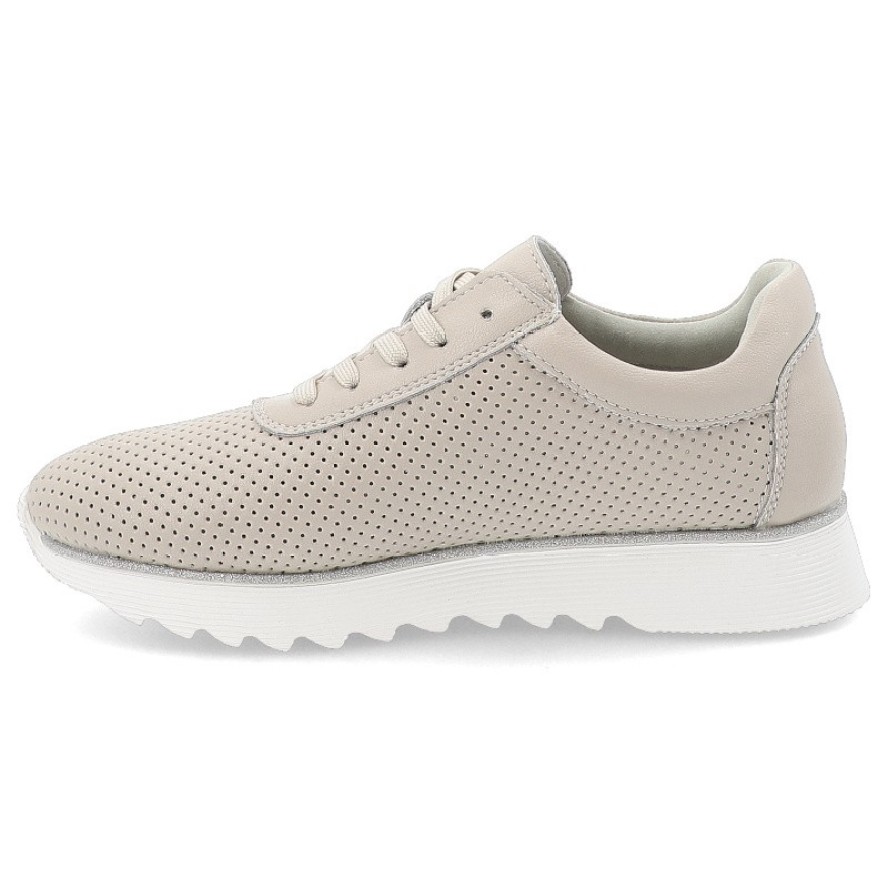 Beżowe Sneakersy S.Barski Płaskie Obuwie Damskie