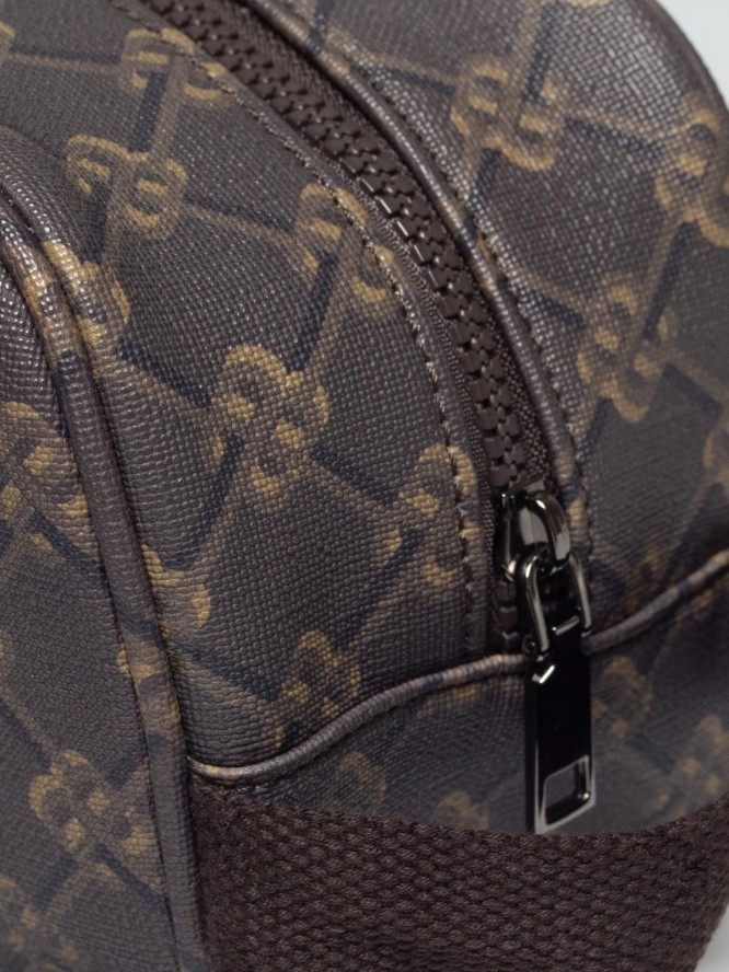 Kosmetyczka z monogramem brązowa Revo 803