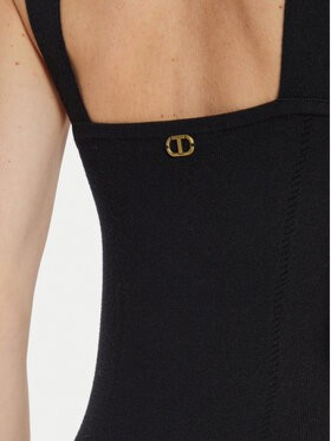 TWINSET Sukienka koktajlowa 242TP3181 Czarny Slim Fit