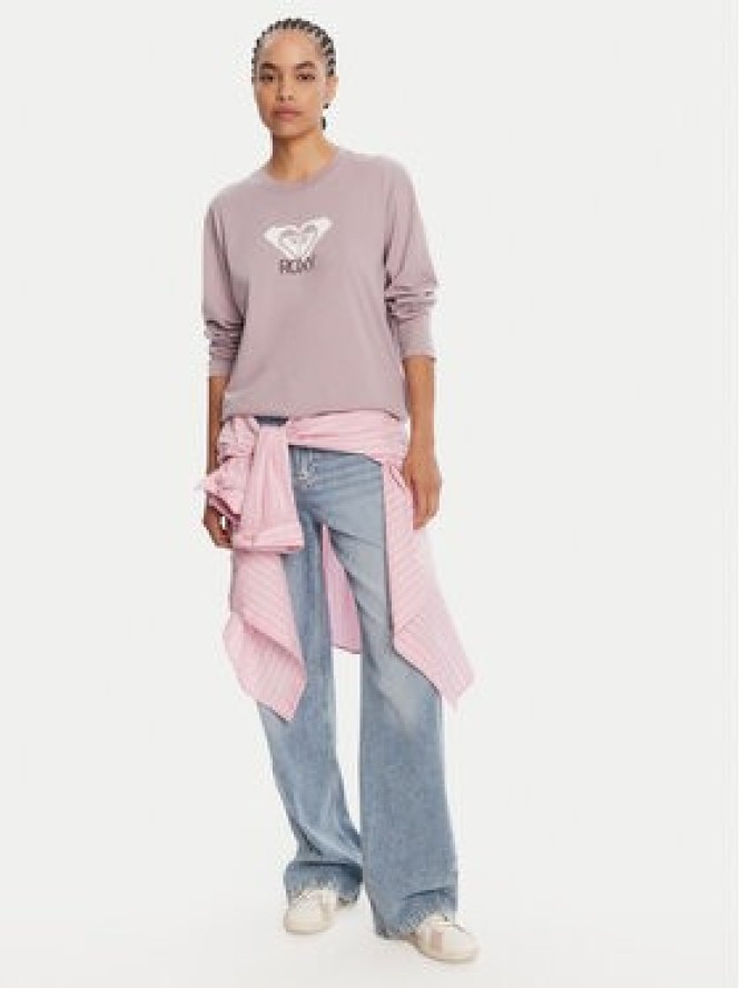 Roxy Bluzka Hangloose Art Ls ERJZT06035 Fioletowy Regular Fit