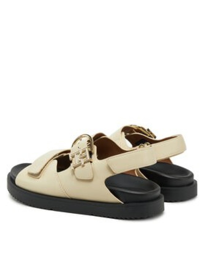 Tommy Hilfiger Sandały Leather Sporty Sandal FW0FW08799 Écru
