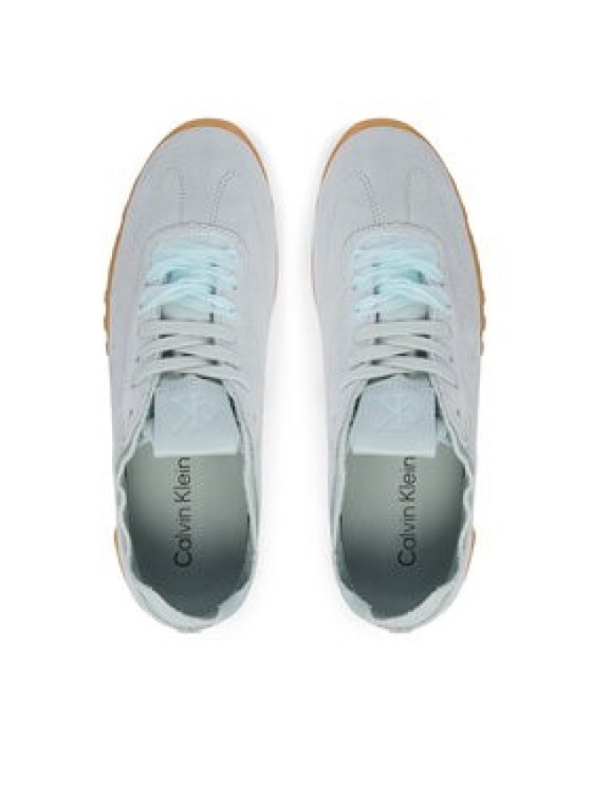 Calvin Klein Sneakersy Low Profile Run Mg Sue Db Laces HW0HW03150 Niebieski jasny