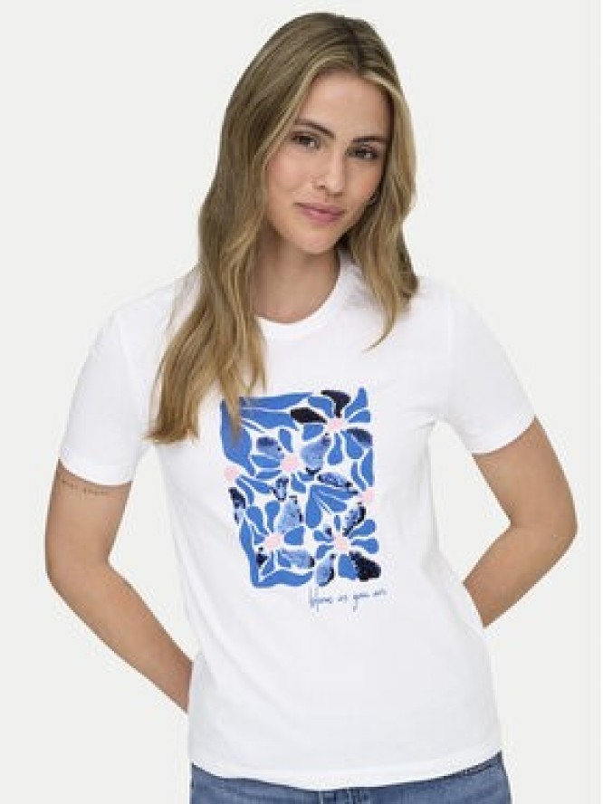 ONLY T-Shirt Kita 15367568 Biały Regular Fit