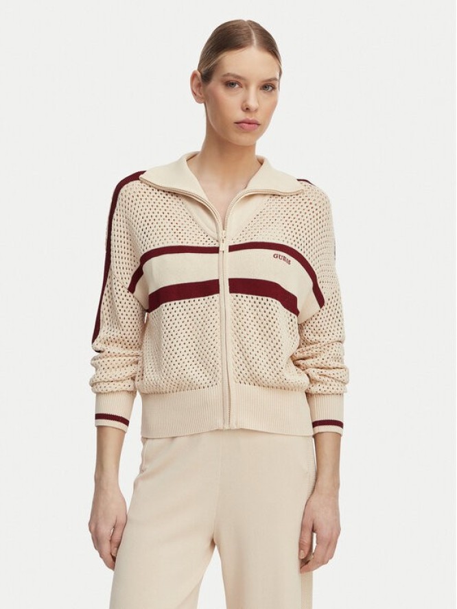 Guess Bluza V6GR08 Z0729 Beżowy Regular Fit