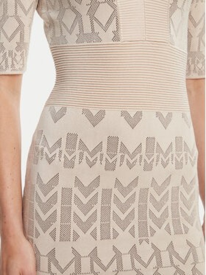 Marciano Guess Sukienka dzianinowa 5YGK20 5877Z Beżowy Slim Fit