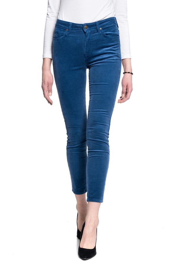 SPODNIE DAMSKIE SZTRUKSOWE LEE SCARLETT HIGH ESTATE BLUE L626QG17 112114322