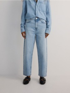 Jeansy mom fit - niebieski