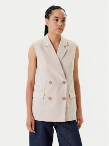 United Colors Of Benetton Kamizelka 29KBDJ00W Beżowy Regular Fit