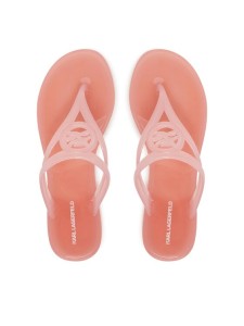 KARL LAGERFELD Japonki Jelly Thong KL80007A Różowy
