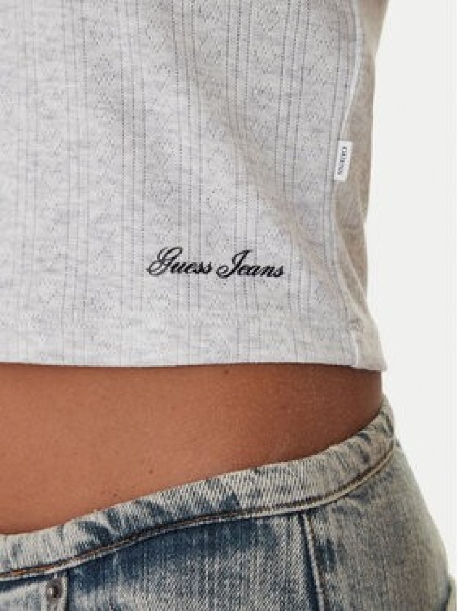 Guess Jeans Top W6GPB5 KG372 Szary Regular Fit
