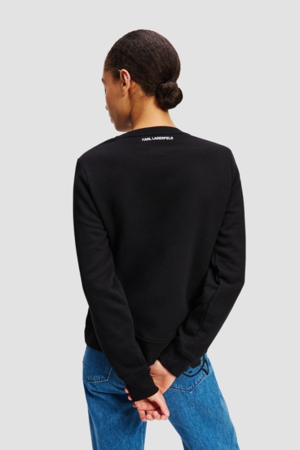 KARL LAGERFELD Czarna damska bluza Ikon Sketch, Rozmiar M