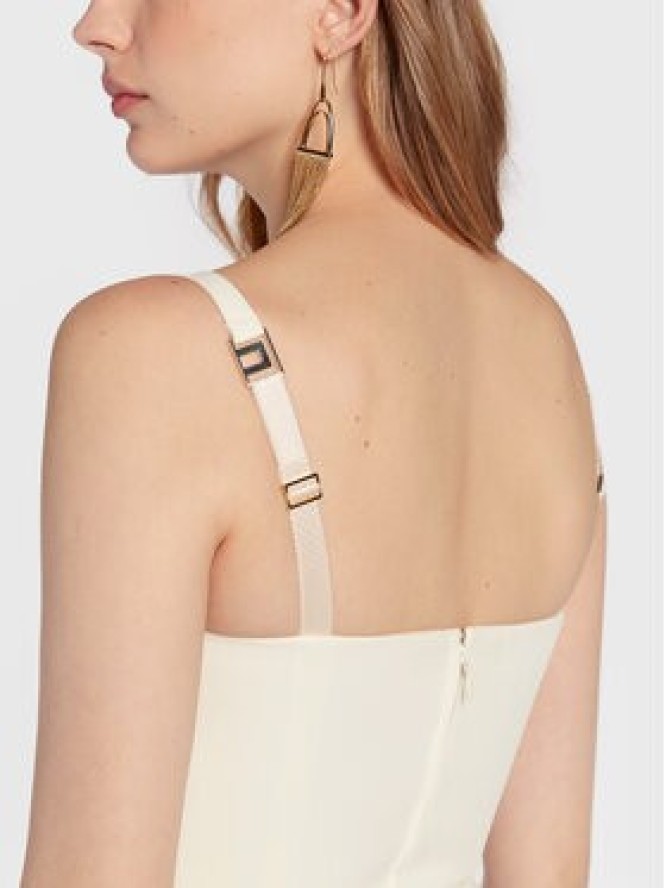 Elisabetta Franchi Kombinezon TU-007-27E2-V440 Biały Slim Fit