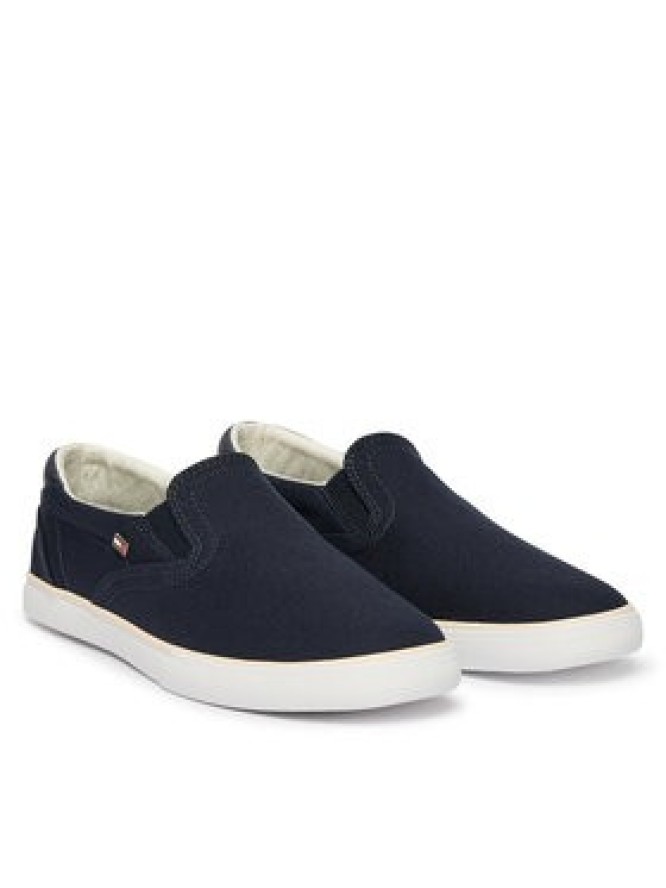 Tommy Hilfiger Tenisówki Th Low Profile Slip On FW0FW09103 Granatowy