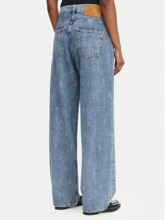 HUGO Jeansy 50567343 Niebieski Straight Leg