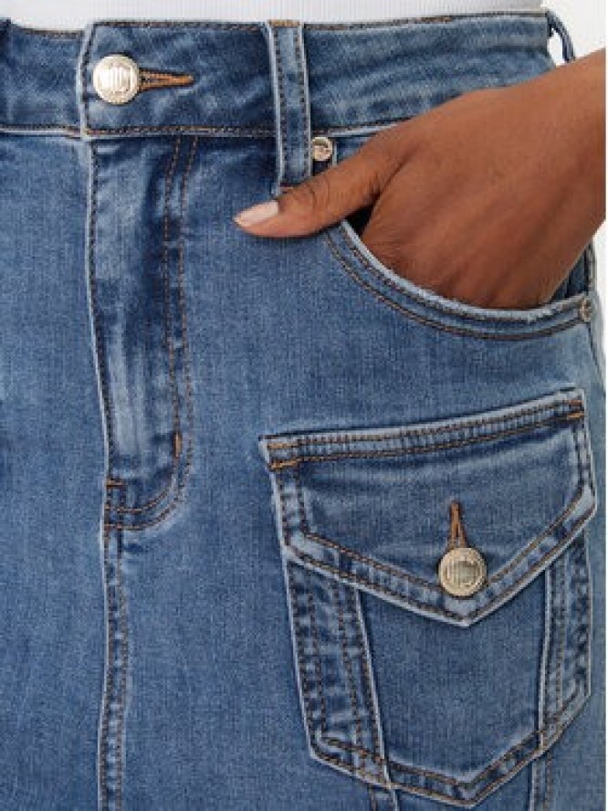 MET Spódnica jeansowa M10 182GN Niebieski Regular Fit