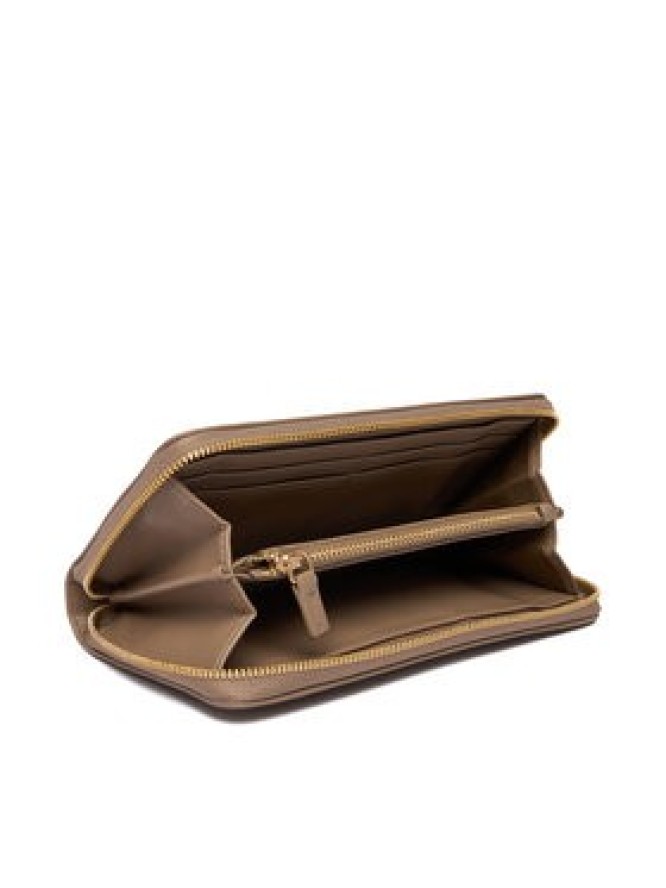 Calvin Klein Portfel Ck Large Zip Around LV04F1093G Beżowy